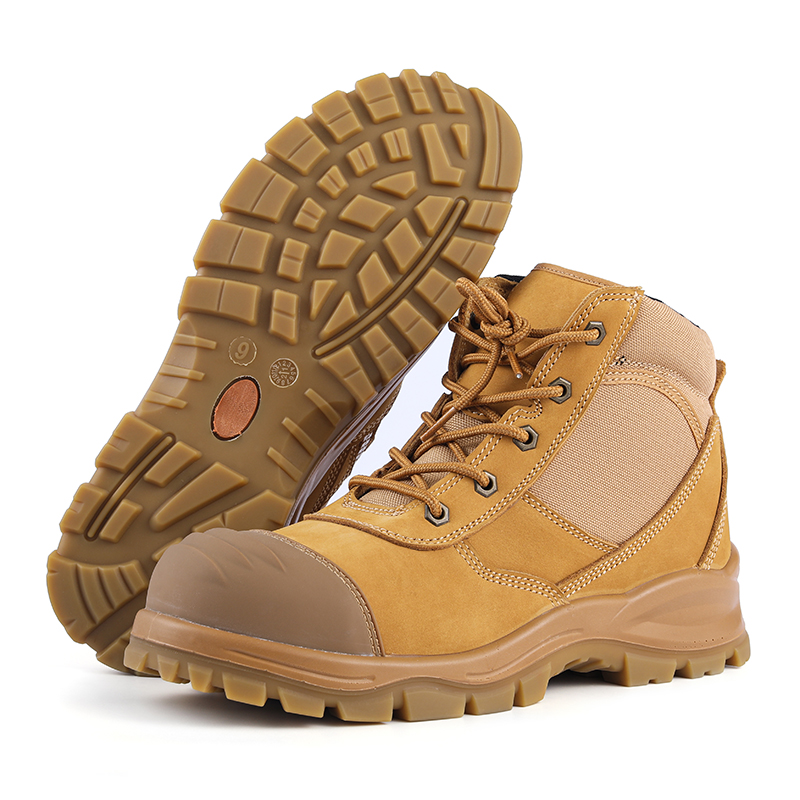 Sunland safety shoes mid cut steel toe steel toe sepatu safety safety shoes work boots construction